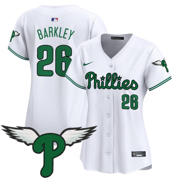 Women's Philadelphia Phillies 2025 Vapor Premier Limited Jersey - White Saquon Barkley