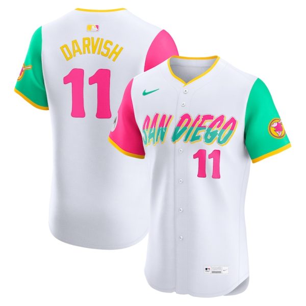 Yu Darvish San Diego Padres City Connect Sponsor Patch Elite Player Jersey - White
