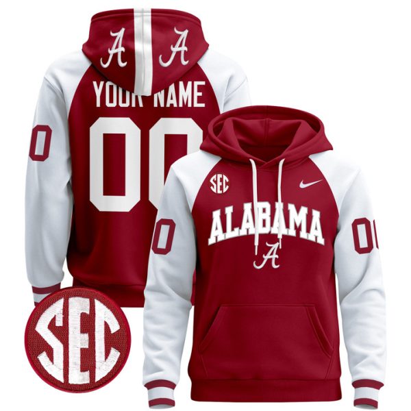 Alabama Crimson Tide 2024 Custom Pullover Stitched Hoodie - Alternate