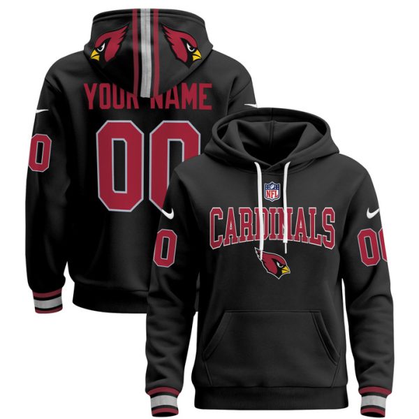 Arizona Cardinals 2024 Custom Pullover Stitched Hoodie - Black