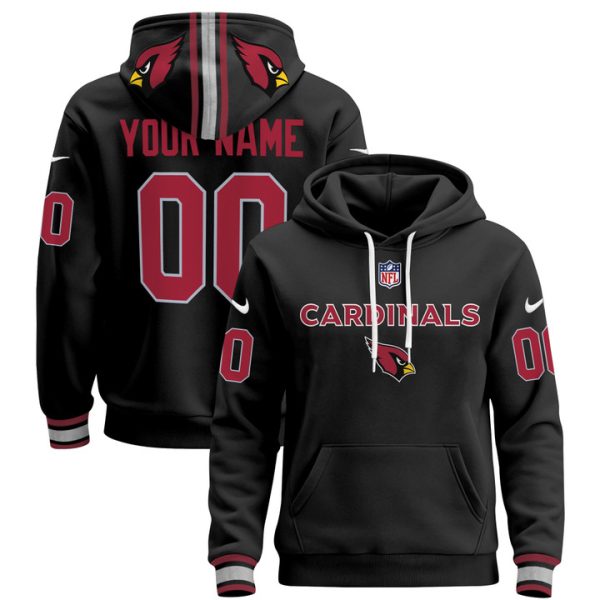 Arizona Cardinals 2024 Custom Pullover Stitched Hoodie - Black