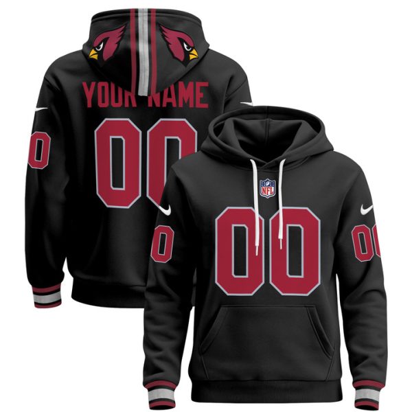 Arizona Cardinals 2024 Custom Pullover Stitched Hoodie - Black