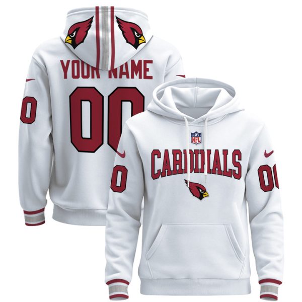 Arizona Cardinals 2024 Custom Pullover Stitched Hoodie - White