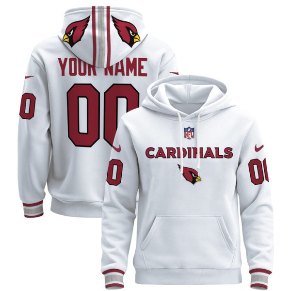Arizona Cardinals 2024 Custom Pullover Stitched Hoodie - White