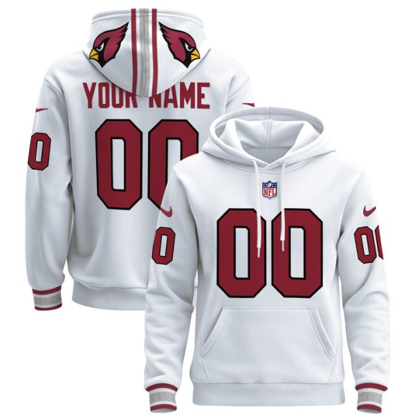 Arizona Cardinals 2024 Custom Pullover Stitched Hoodie - White