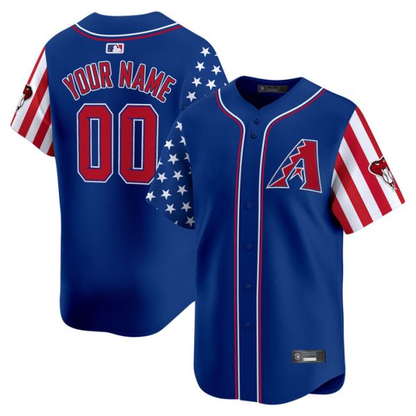 Arizona Diamondbacks 2025 Independence Day Vapor Premier Limited Custom Jersey Stitched Royal
