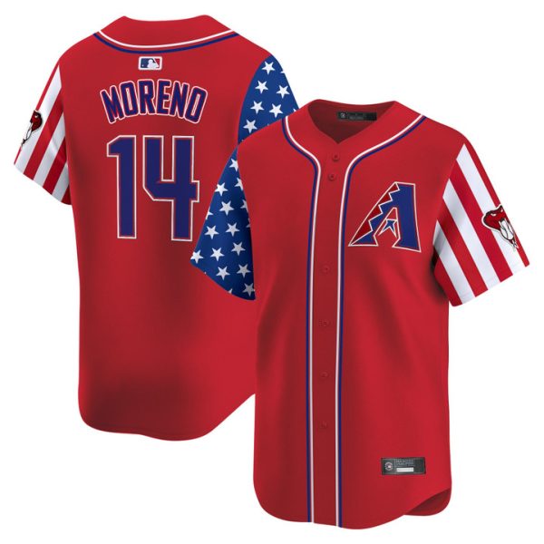 Arizona Diamondbacks 2025 Independence Day Vapor Premier Limited Jersey Stitched Red Gabriel Moreno