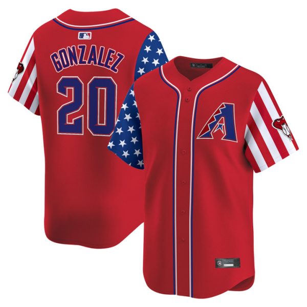 Arizona Diamondbacks 2025 Independence Day Vapor Premier Limited Jersey Stitched Red Luis Gonzalez