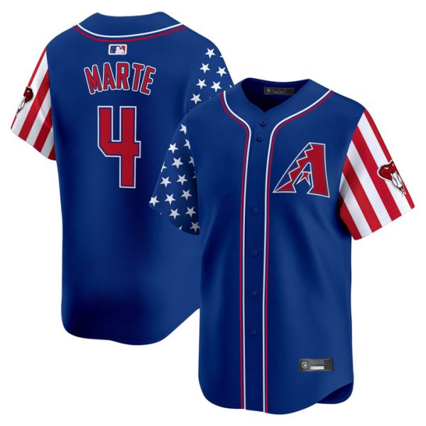 Arizona Diamondbacks 2025 Independence Day Vapor Premier Limited Jersey Stitched Royal Ketel Marte