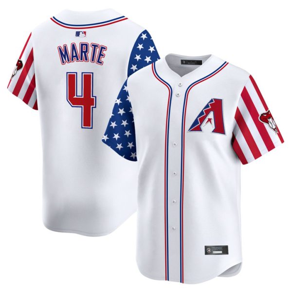 Arizona Diamondbacks 2025 Independence Day Vapor Premier Limited Jersey Stitched White Ketel Marte