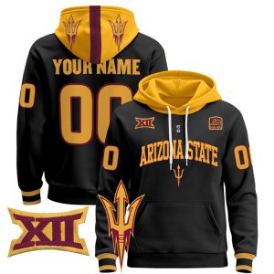 Arizona State Sun Devils 2024 Custom Pullover Stitched Hoodie - Black