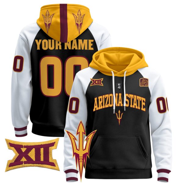 Arizona State Sun Devils 2024 Custom Pullover Stitched Hoodie - Black Alternate