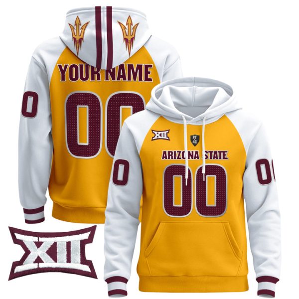 Arizona State Sun Devils 2024 Custom Pullover Stitched Hoodie - Gold Alternate