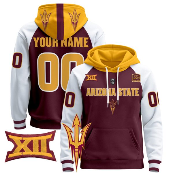 Arizona State Sun Devils 2024 Custom Pullover Stitched Hoodie - Maroon Alternate