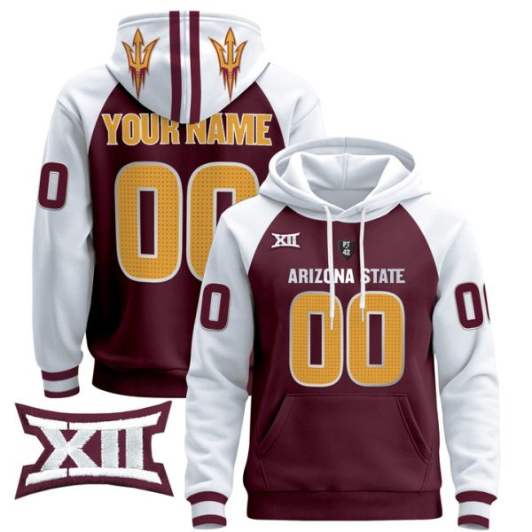Arizona State Sun Devils 2024 Custom Pullover Stitched Hoodie - Maroon Alternate