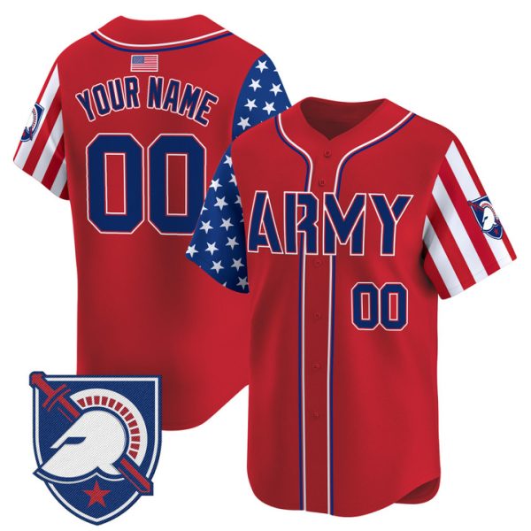 Army Black Knights 2025 Independence Day Vapor Premier Limited Custom Jersey Stitched Red