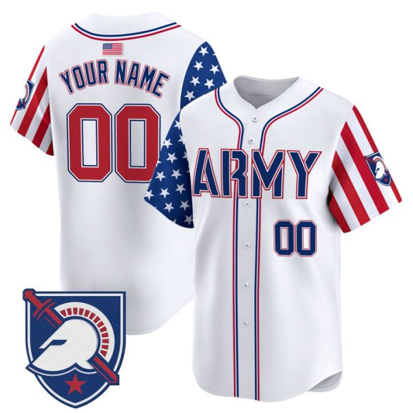 Army Black Knights 2025 Independence Day Vapor Premier Limited Custom Jersey Stitched White