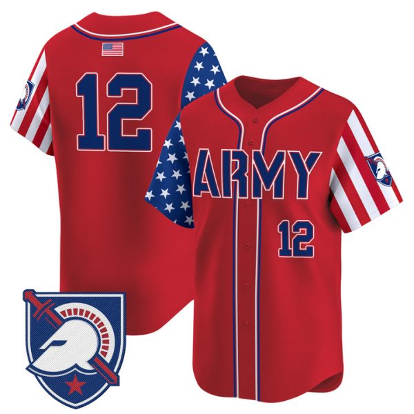 Army Black Knights 2025 Independence Day Vapor Premier Limited Jersey Stitched Red #12th Man