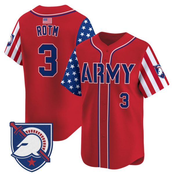 Army Black Knights 2025 Independence Day Vapor Premier Limited Jersey Stitched Red #3 ROTM