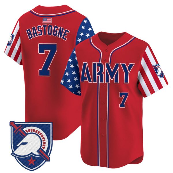 Army Black Knights 2025 Independence Day Vapor Premier Limited Jersey Stitched Red #7 Bastogne