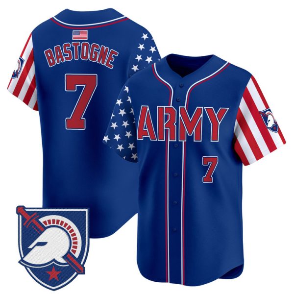 Army Black Knights 2025 Independence Day Vapor Premier Limited Jersey Stitched Royal #7 Bastogne