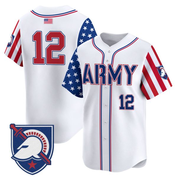 Army Black Knights 2025 Independence Day Vapor Premier Limited Jersey Stitched White #12th Man