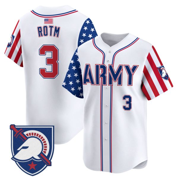 Army Black Knights 2025 Independence Day Vapor Premier Limited Jersey Stitched White #3 ROTM