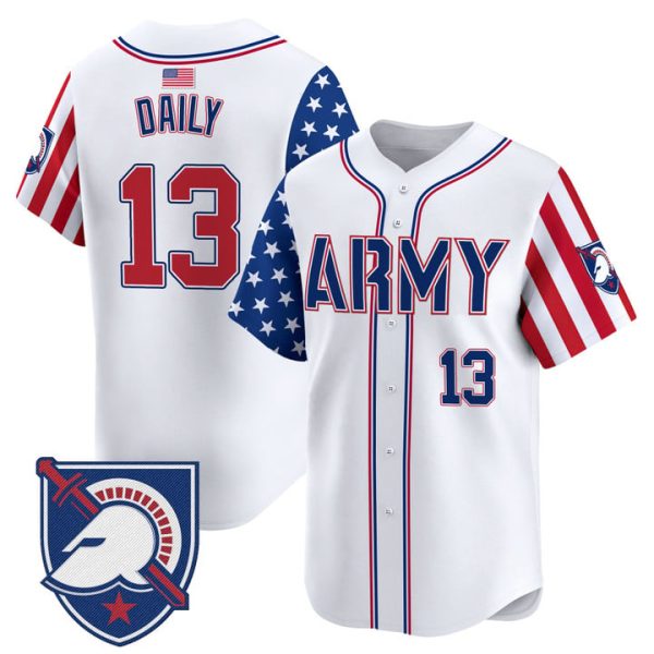 Army Black Knights 2025 Independence Day Vapor Premier Limited Jersey Stitched White Bryson Daily