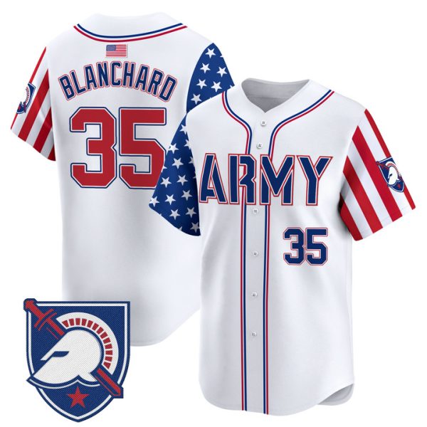 Army Black Knights 2025 Independence Day Vapor Premier Limited Jersey Stitched White Doc Blanchard