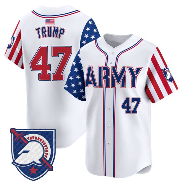 Army Black Knights 2025 Independence Day Vapor Premier Limited Jersey Stitched White Donald Trump