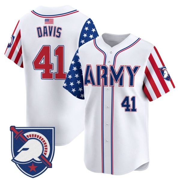 Army Black Knights 2025 Independence Day Vapor Premier Limited Jersey Stitched White Glenn Davis