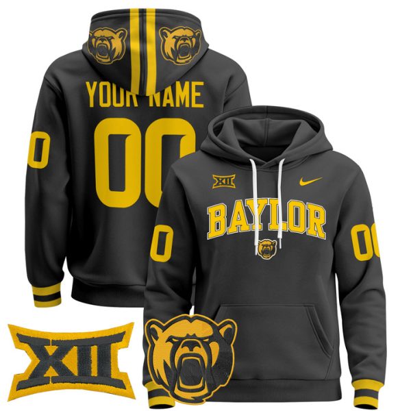 Baylor Bears 2024 Custom Pullover Stitched Hoodie - Black