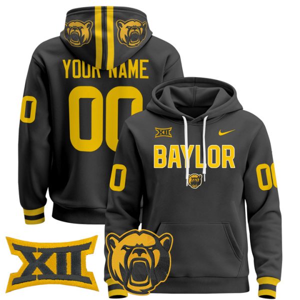 Baylor Bears 2024 Custom Pullover Stitched Hoodie - Black