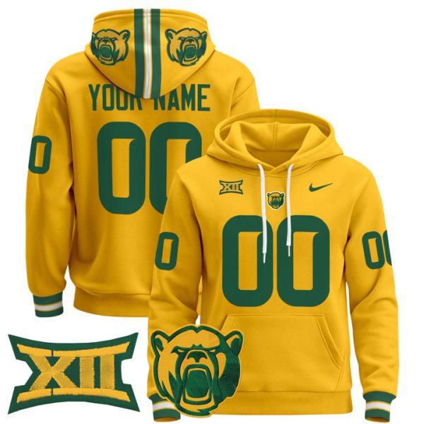 Baylor Bears 2024 Custom Pullover Stitched Hoodie - Gold