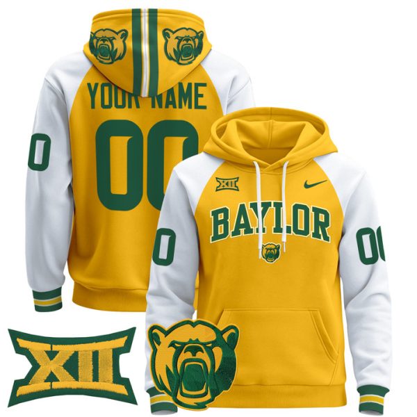 Baylor Bears 2024 Custom Pullover Stitched Hoodie - Gold Alternate
