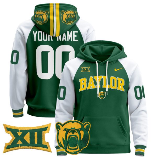 Baylor Bears 2024 Custom Pullover Stitched Hoodie - Green Alternate