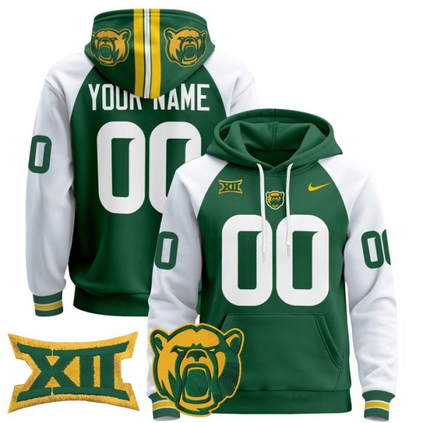 Baylor Bears 2024 Custom Pullover Stitched Hoodie - Green Alternate