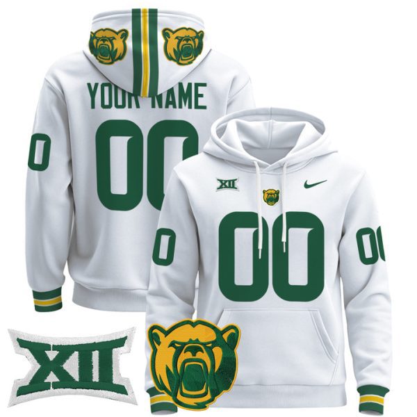 Baylor Bears 2024 Custom Pullover Stitched Hoodie - White