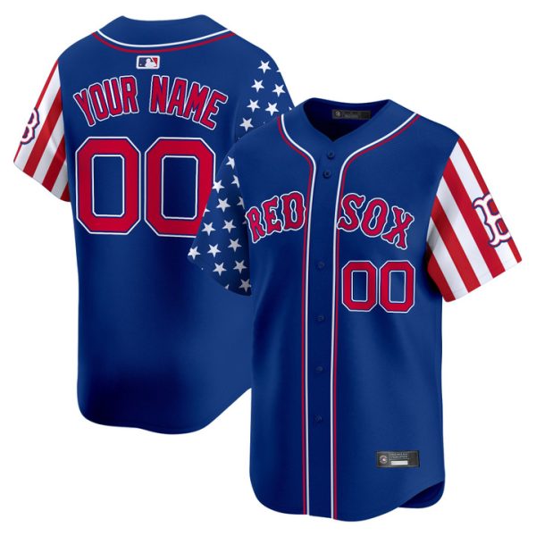 Boston Red Sox 2025 Independence Day Vapor Premier Limited Custom Jersey Stitched Royal