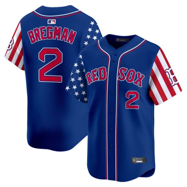 Boston Red Sox 2025 Independence Day Vapor Premier Limited Jersey Stitched Royal Alex Bregman