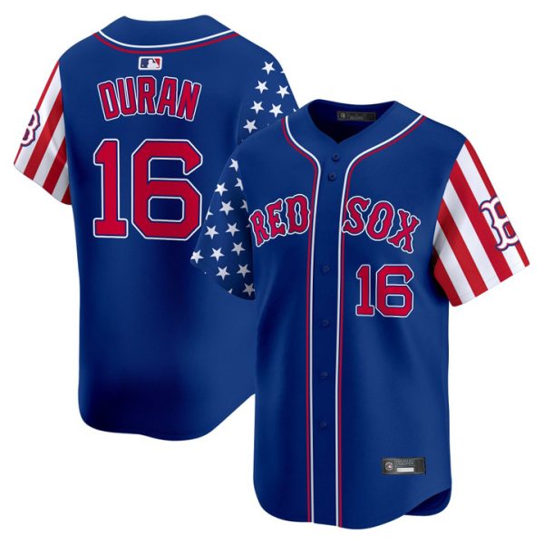 Boston Red Sox 2025 Independence Day Vapor Premier Limited Jersey Stitched Royal Jarren Duran