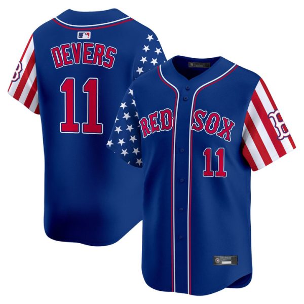 Boston Red Sox 2025 Independence Day Vapor Premier Limited Jersey Stitched Royal Rafael Devers