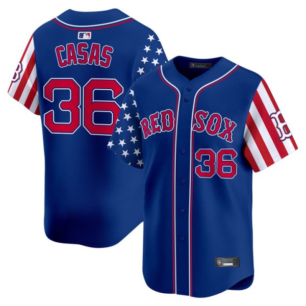 Boston Red Sox 2025 Independence Day Vapor Premier Limited Jersey Stitched Royal Triston Casas