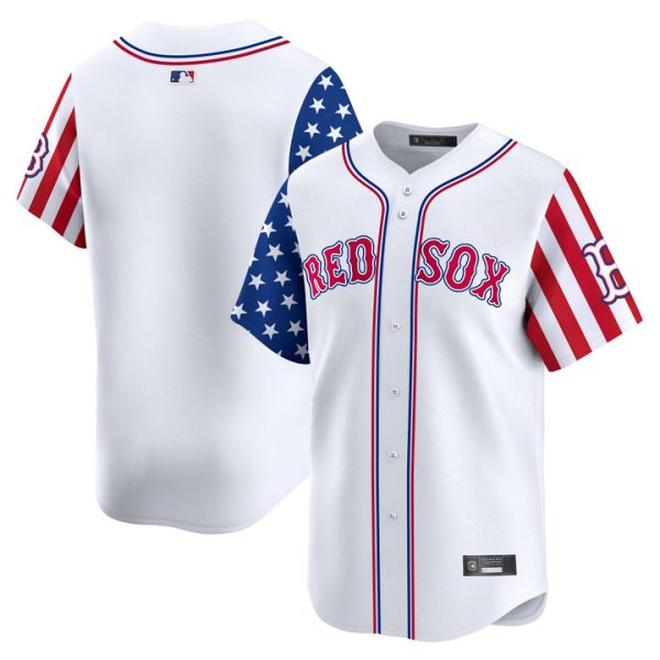 Boston Red Sox 2025 Independence Day Vapor Premier Limited Jersey Stitched White Team