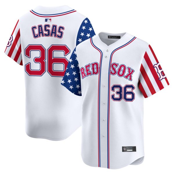 Boston Red Sox 2025 Independence Day Vapor Premier Limited Jersey Stitched White Triston Casas