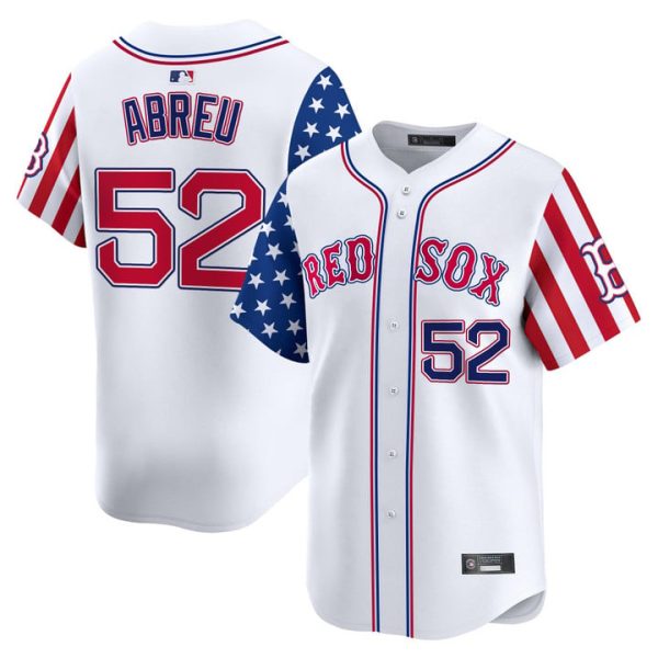 Boston Red Sox 2025 Independence Day Vapor Premier Limited Jersey Stitched White Wilyer Abreu