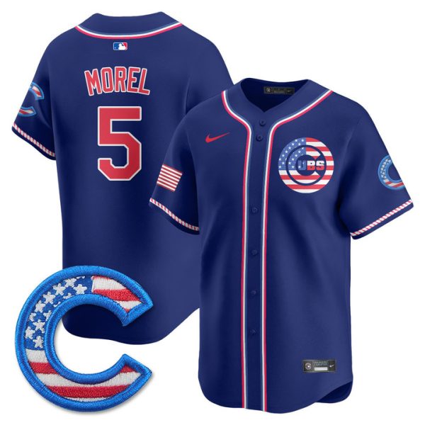Chicago Cubs 2025 Fourth of July Vapor Premier Limited Jersey Stitched Royal Christopher Morel