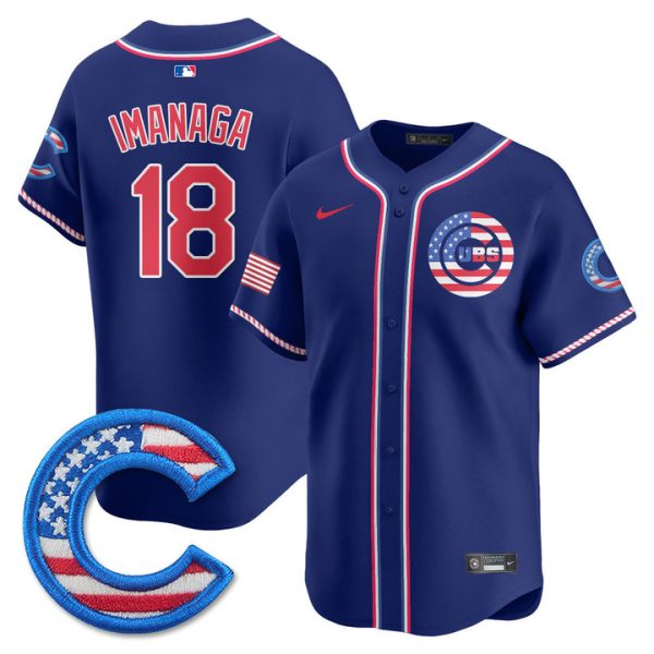 Chicago Cubs 2025 Fourth of July Vapor Premier Limited Jersey Stitched Royal Imanaga Shota