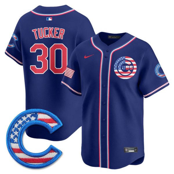 Chicago Cubs 2025 Fourth of July Vapor Premier Limited Jersey Stitched Royal Kyle Tucker
