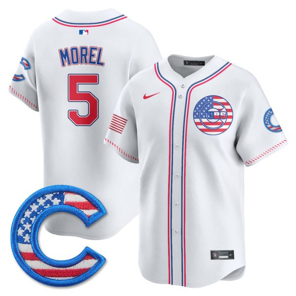 Chicago Cubs 2025 Fourth of July Vapor Premier Limited Jersey Stitched White Christopher Morel